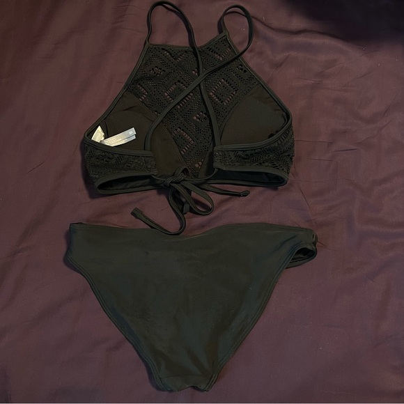 Aerie black halter bikini set (top + bottom) - Picture 3 of 3